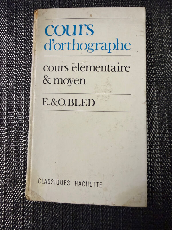 Couverture de Cours d’orthographe : cours élémentaire et moyen