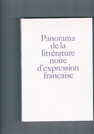 Couverture de Panorama de la littérature noire d’expression française